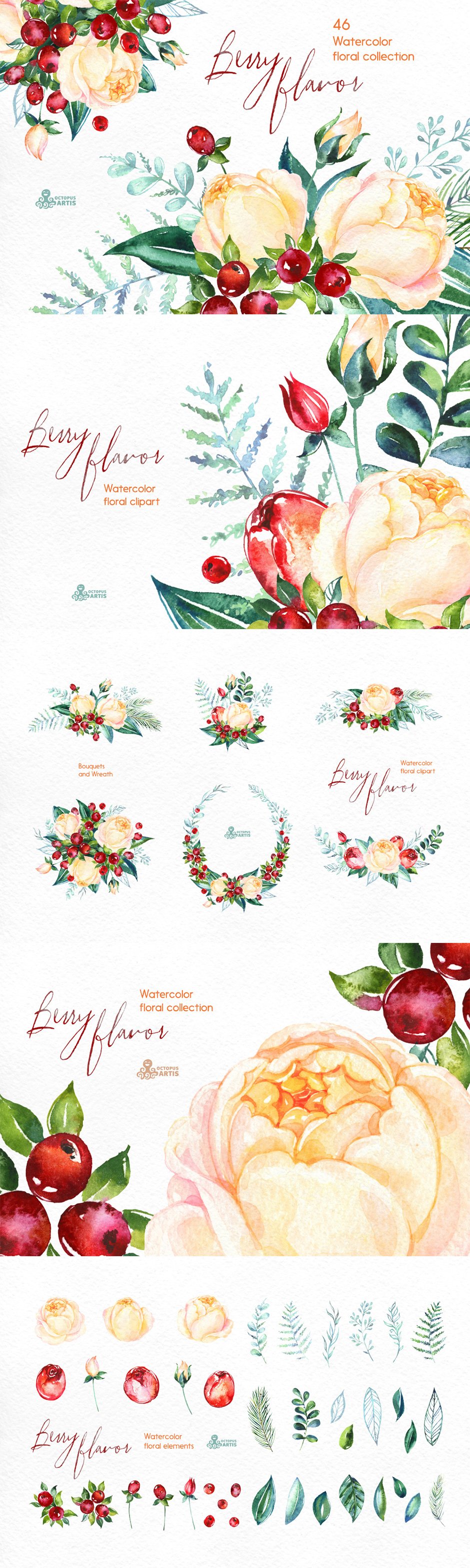 Berry Flavor Floral Collection