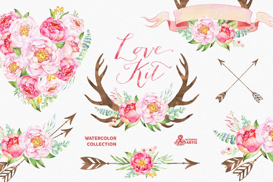 Love Kit Watercolor Collection