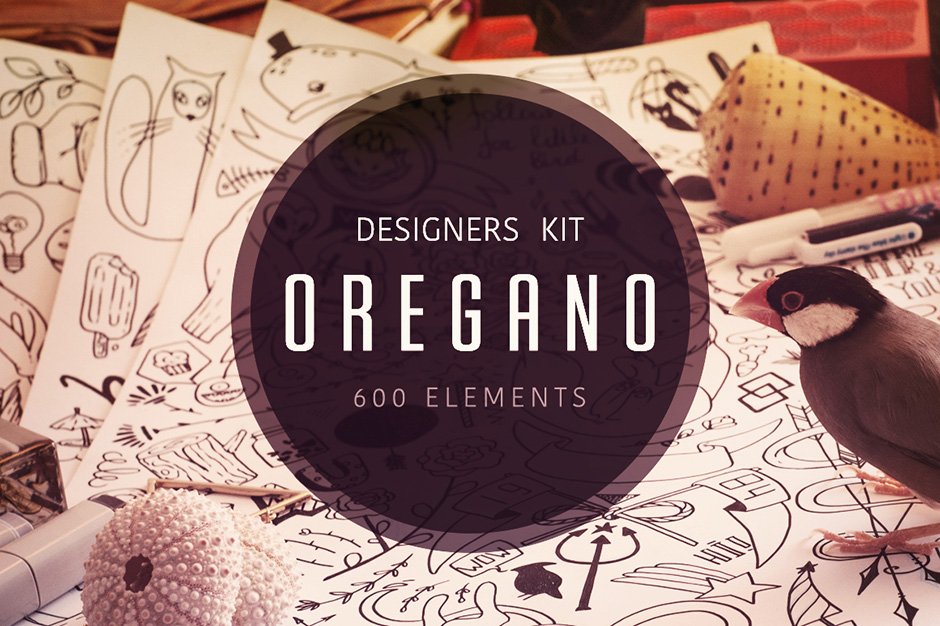Oregano Vector Elements Kit
