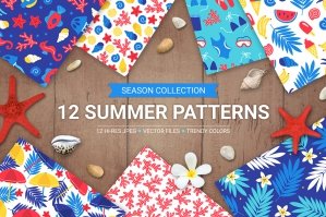 12 Summer Seamless Patterns