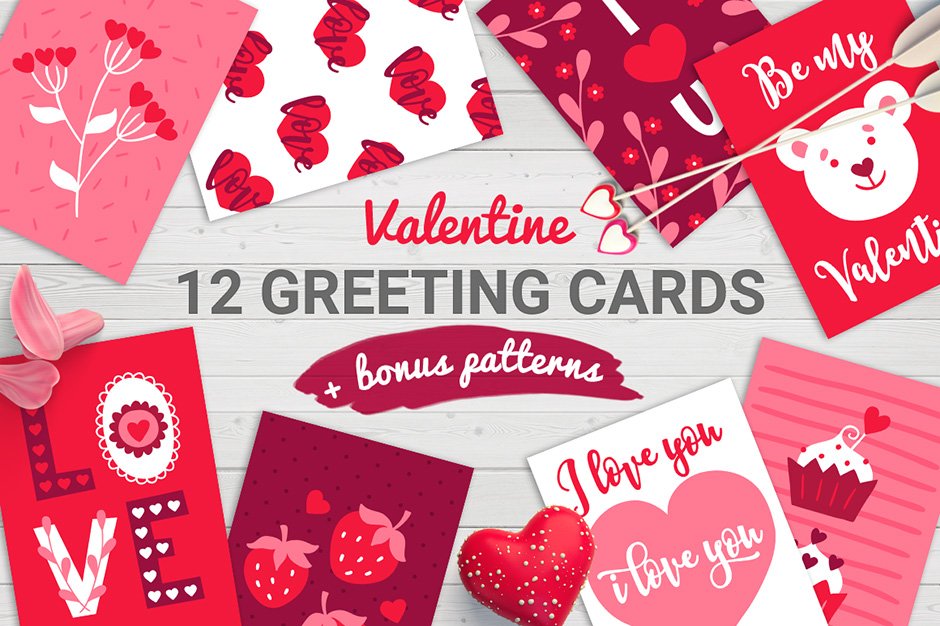 12 Valentines Cards & Bonus Patterns
