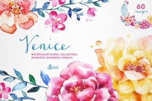 Venice Watercolor Floral Collection