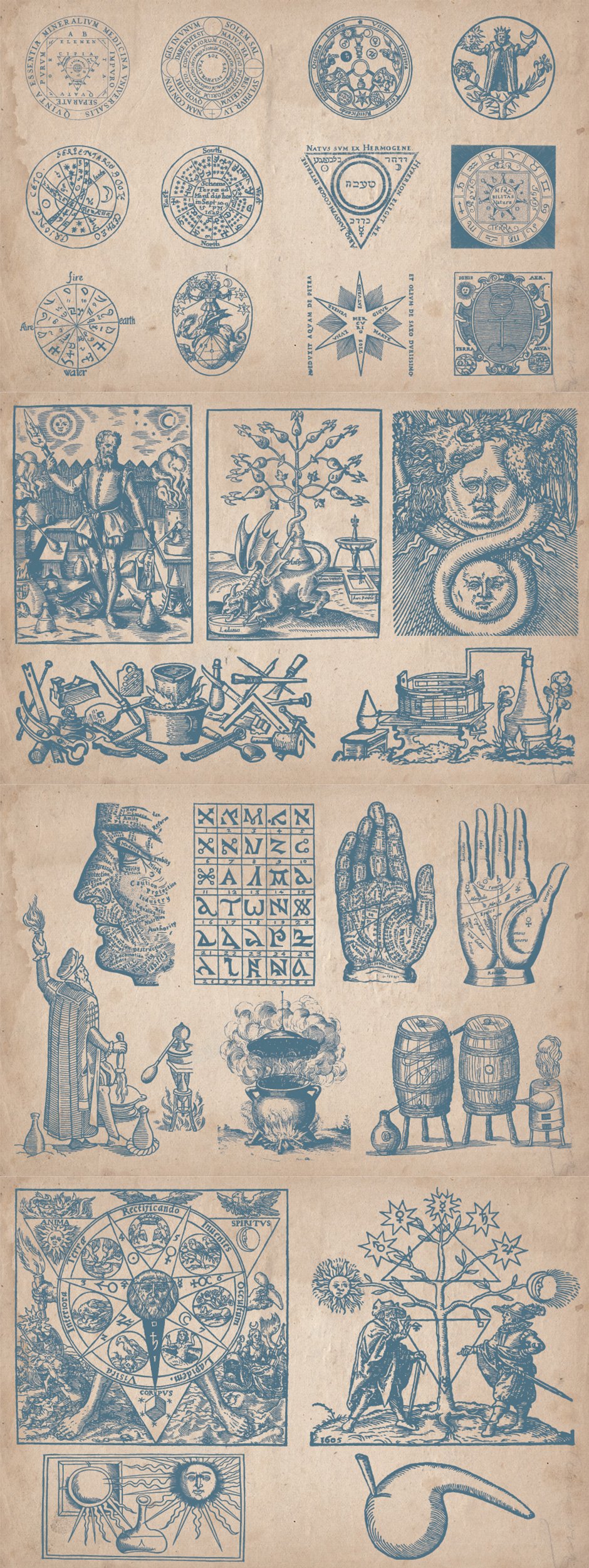 Vintage Alchemy Illustrations