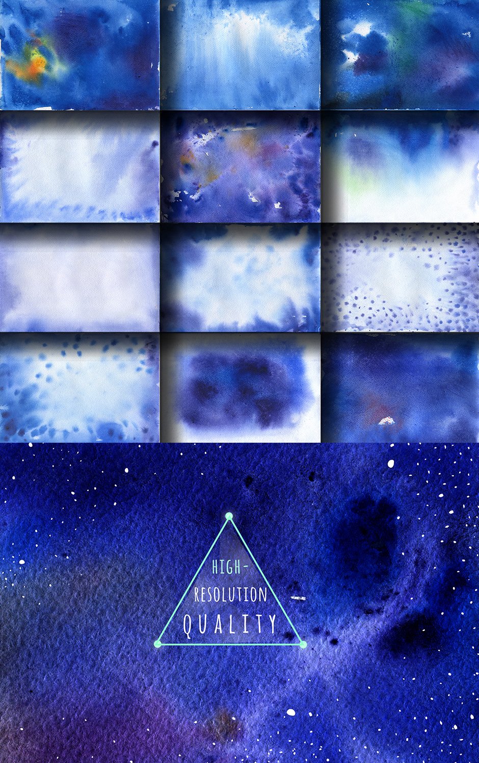 Watercolor Space Backgrounds