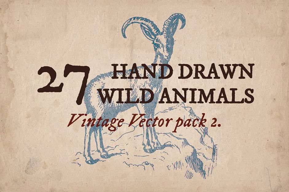 27 Hand-drawn Wild Animals