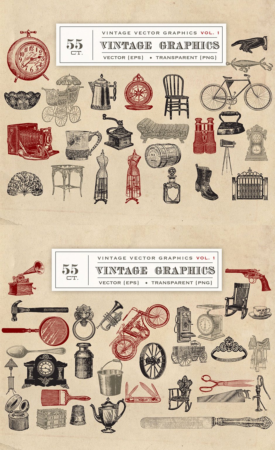 55 Vintage Vector Graphics