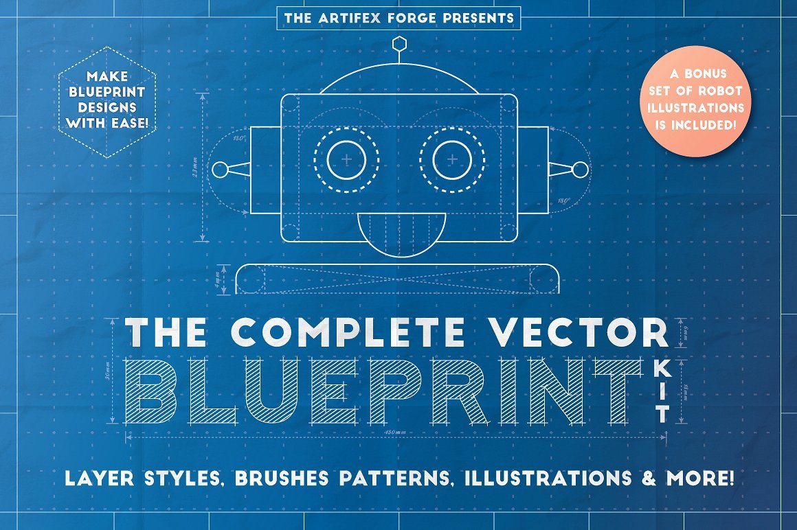 Blueprint Paper Grid Vector & Photo (Free Trial)