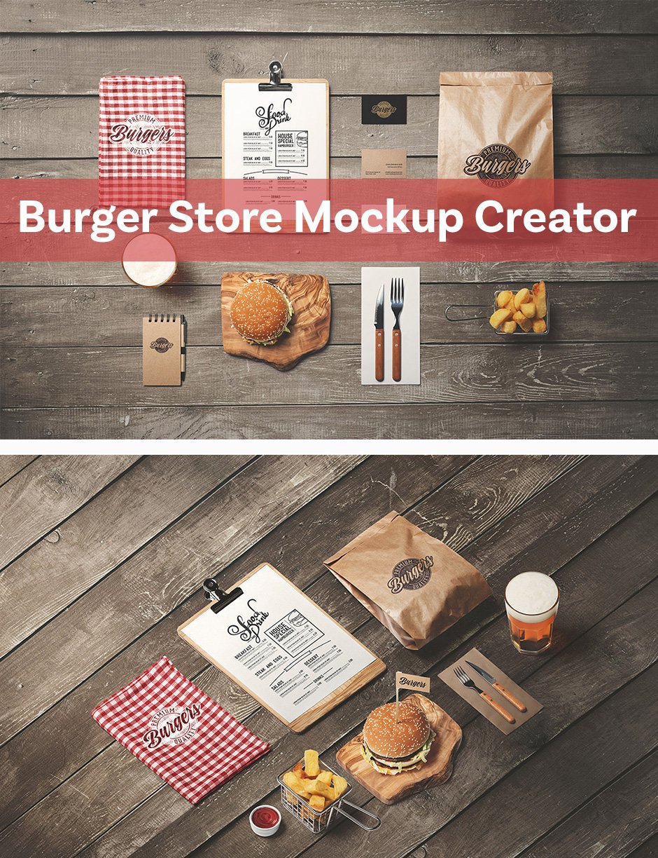 Burger Store Mockup Creator