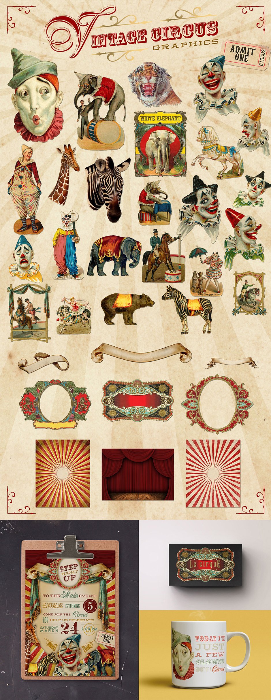 Vintage Circus Graphics