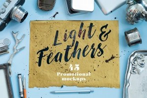 Light & Feathers Promotional Mockups