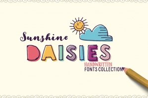 Sunshine Daisies Font Collection