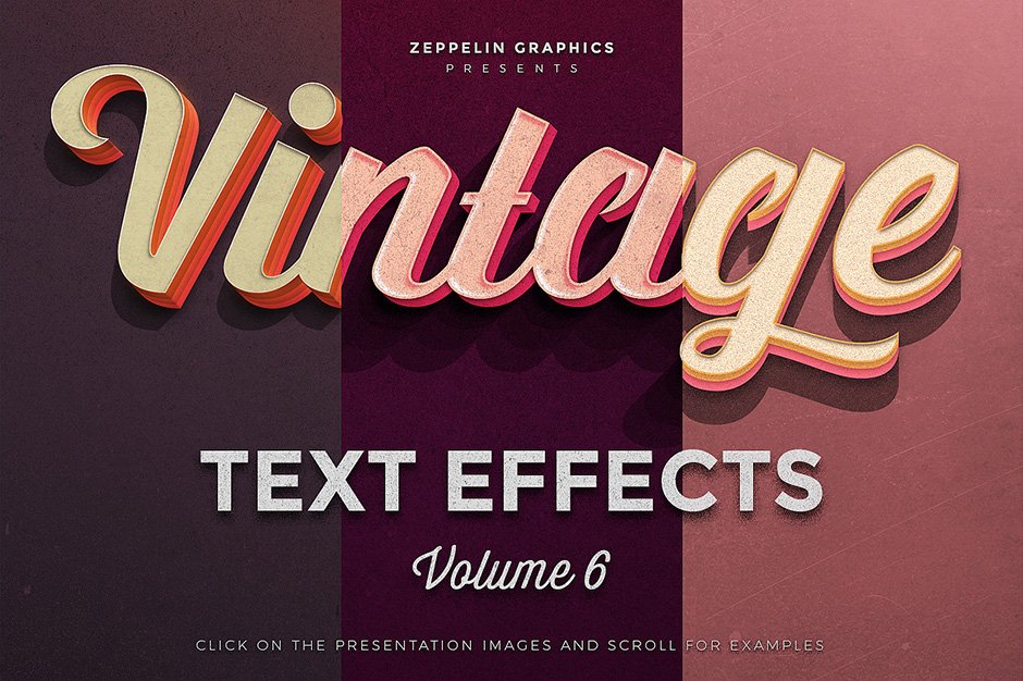 Vintage Text Effects Vol. 6
