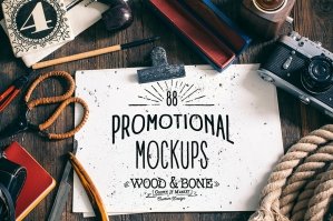 Wood Bone Promotional Mockups