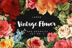 Vintage Flower Graphics No. 4