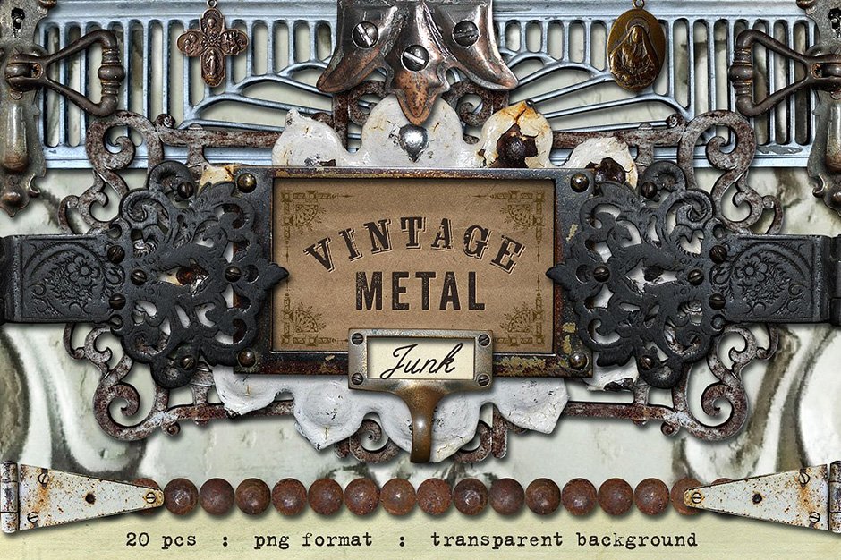 Vintage Metal & Junk Graphics Set 3