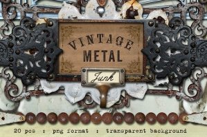Vintage Metal & Junk Graphics Set 3