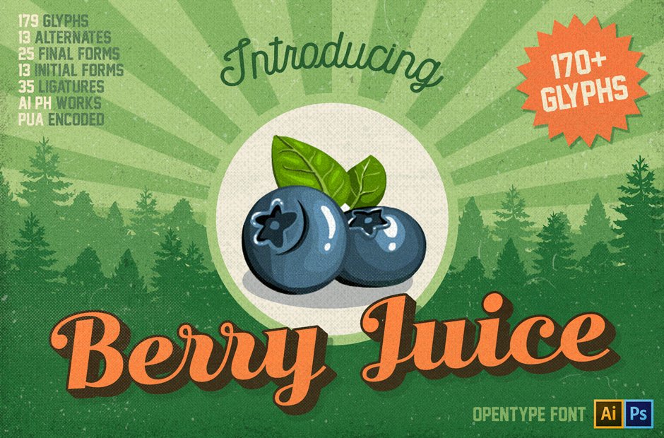 Berry Juice Vintage Font