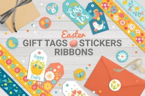 Easter Gift Tags, Stickers & Tapes