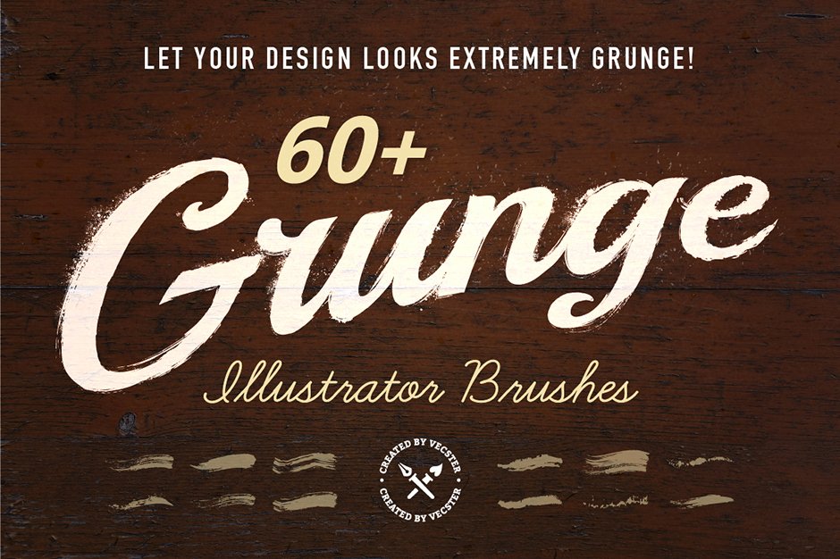 60 Grunge Illustrator Brushes