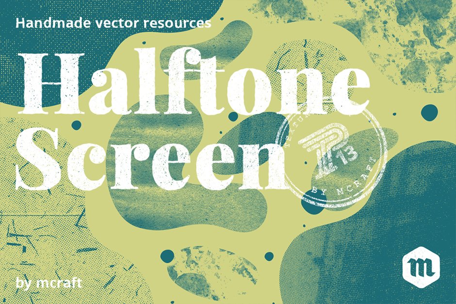 Halftone Screen Texture Pack