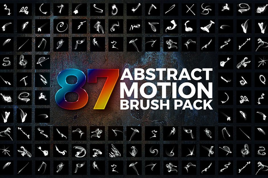 87 Abstract Motion Brushes Pack