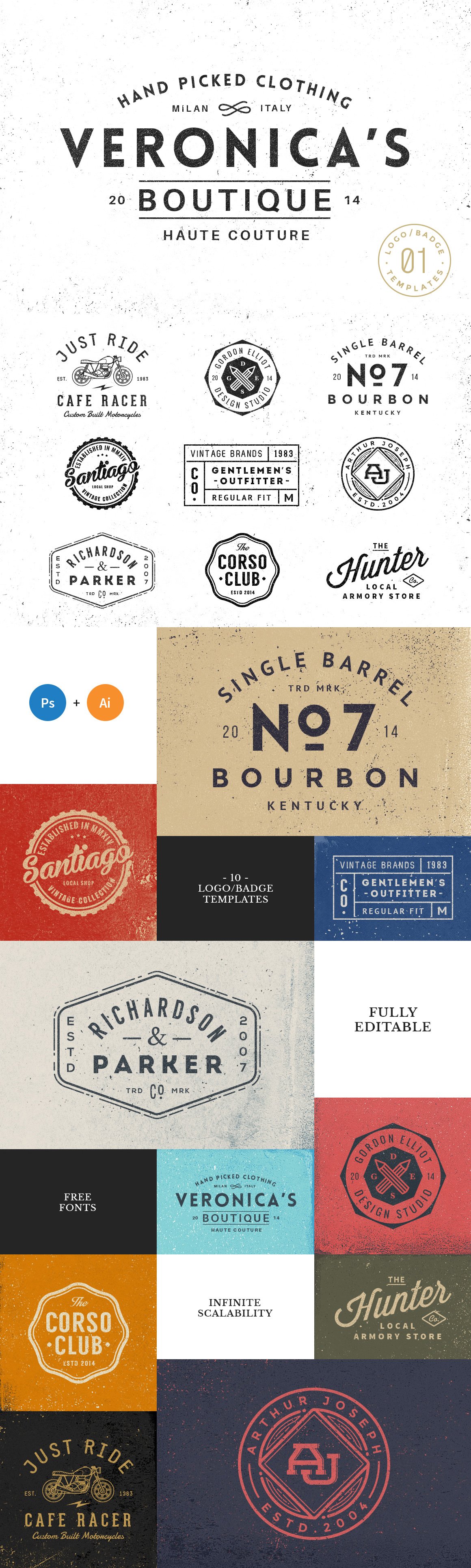 The First Volume Of Logo & Badge Design Templates