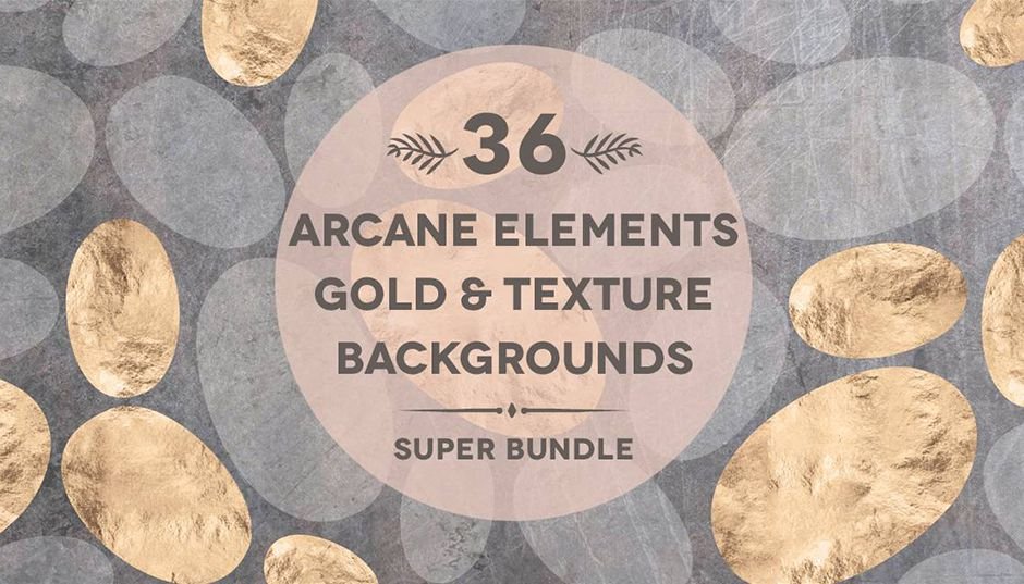 36 Arcane Elements Watercolor Gold