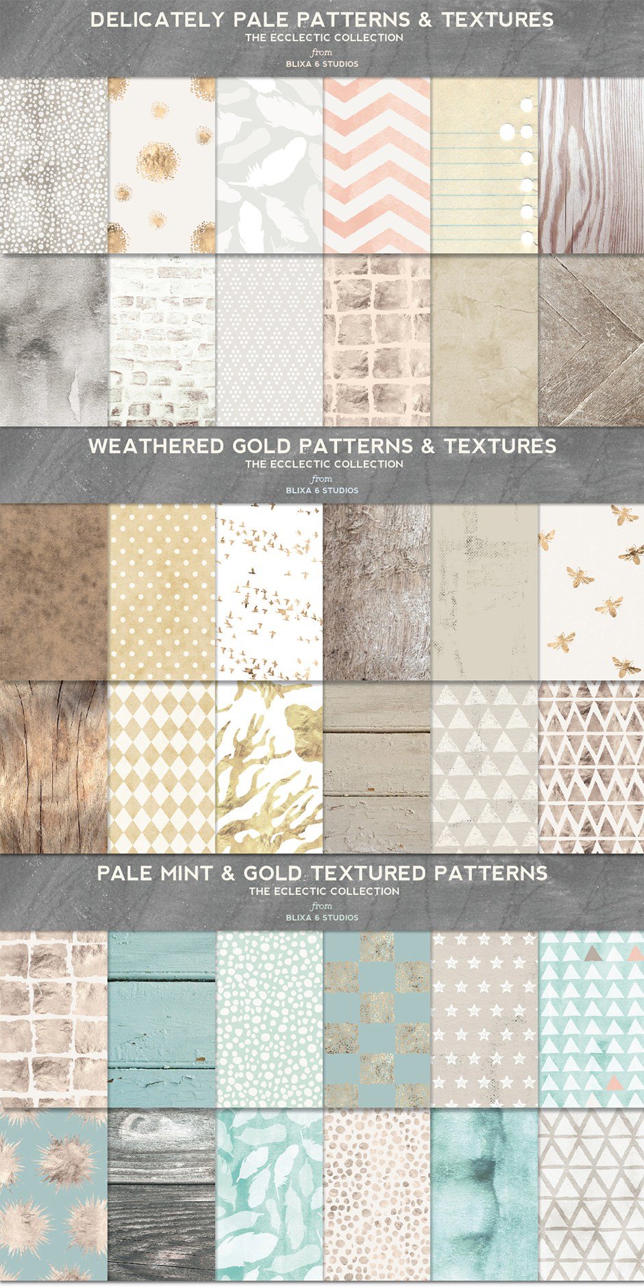 36 Gold Weathered Texture Bundle