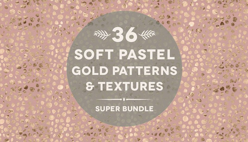 36 Soft Pastel Gold Patterns
