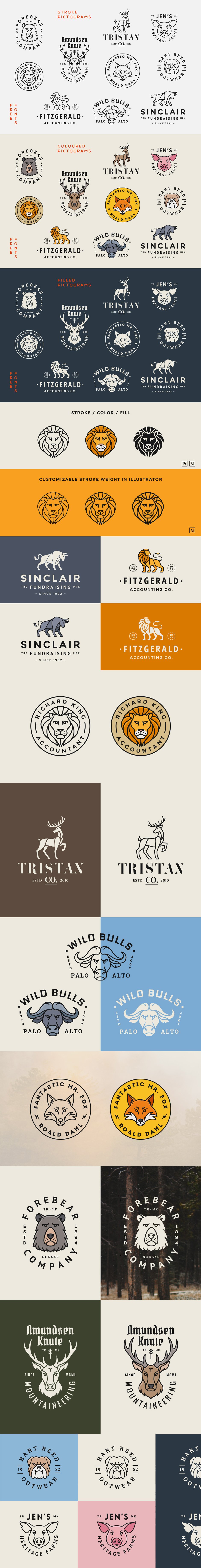 Animal Logo Badge Templates Vol. 1