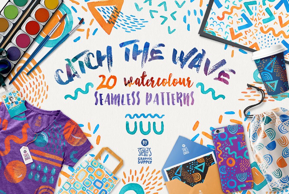 Catch The Wave Seamless Patterns