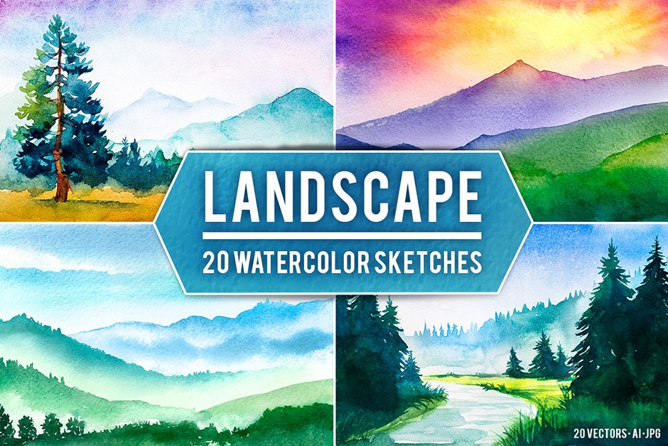 Landscape Watercolor Sketches