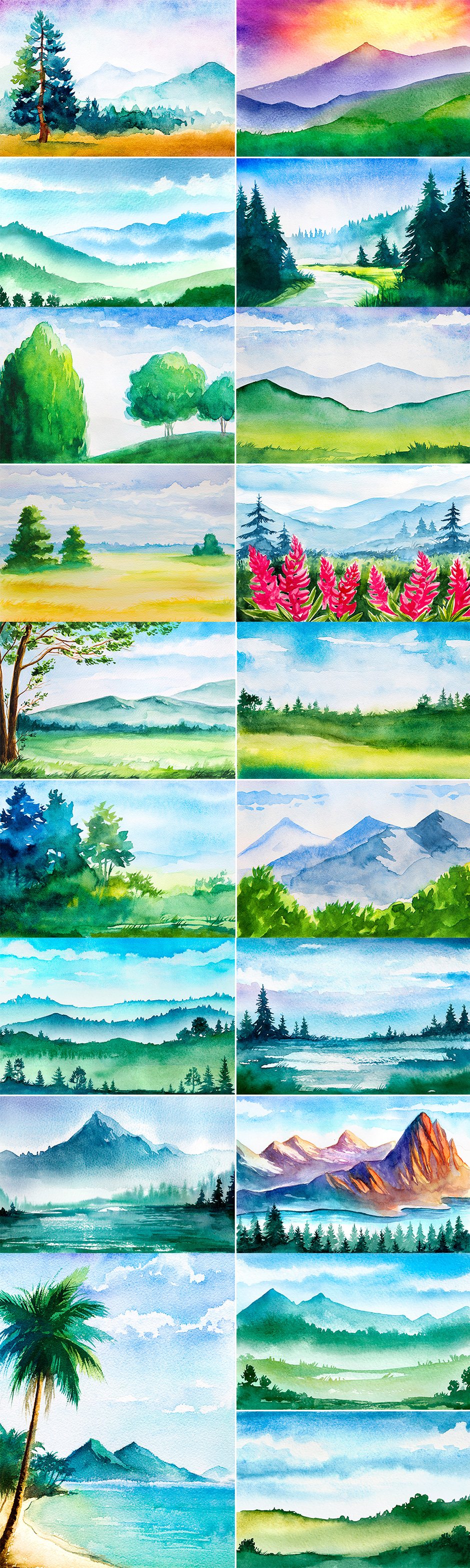 Landscape Watercolor Sketches