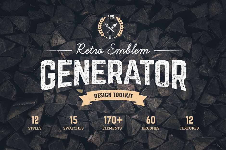Logo Maker Retro Emblem Generator