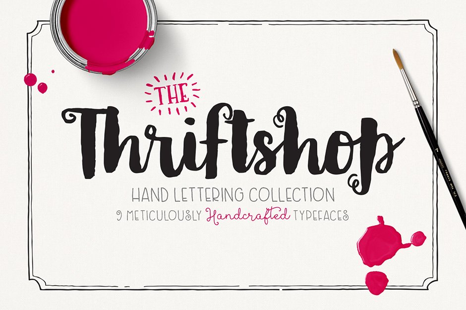 Thriftshop Hand Lettering Font Collection