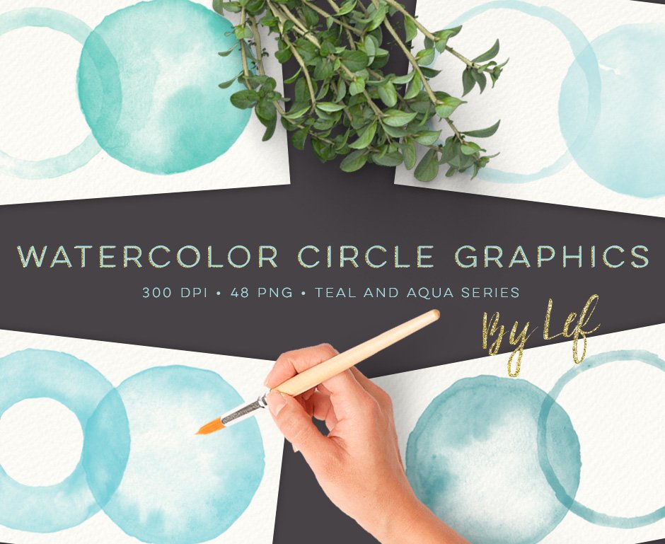 Watercolor Circle Graphics