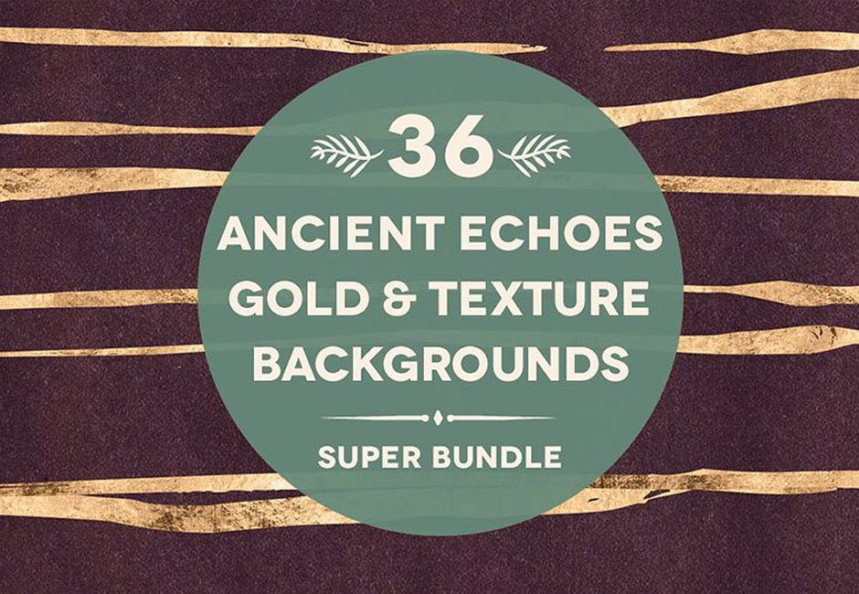 36 Ancient Echoes Weathered Textures Gold Bundle