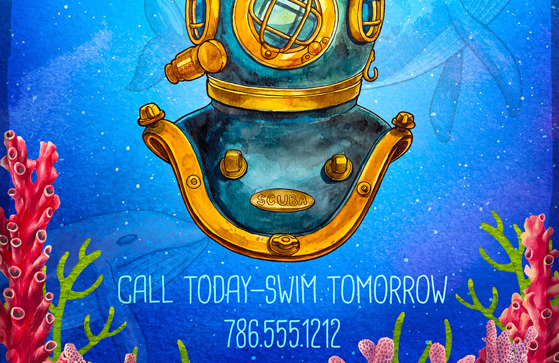 Design a Scuba Diving Event Poster in Design Cuts