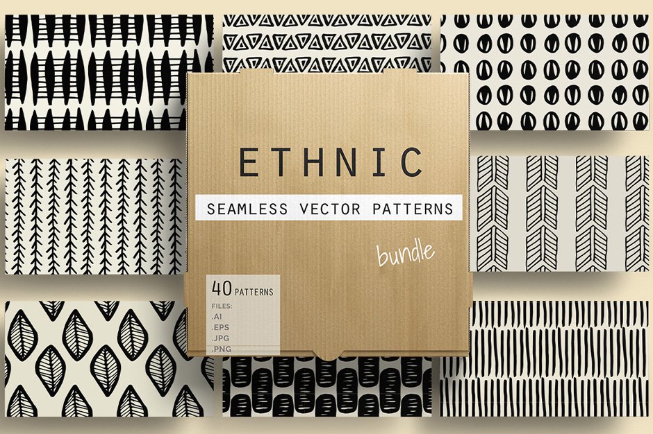 Seamless Vector Ethnic Patterns