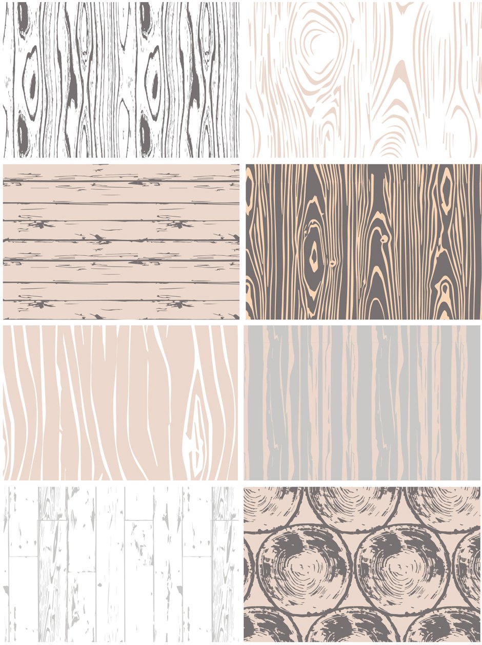 Seamless Vector Woodgrain Patterns