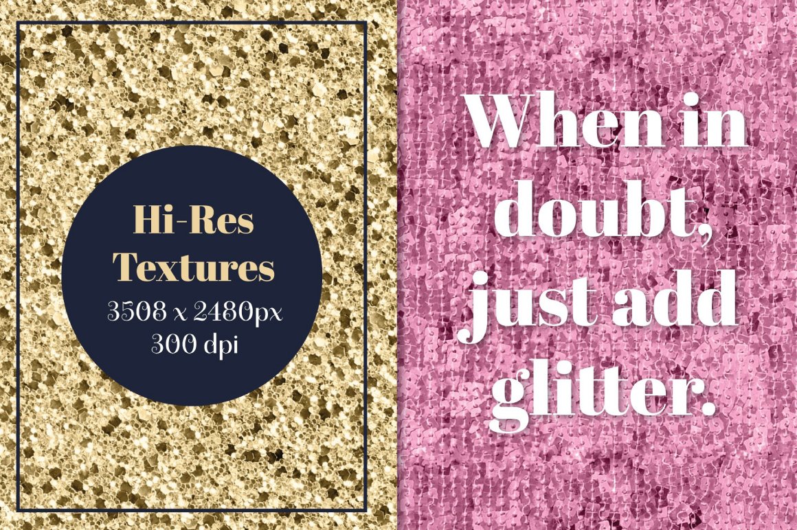 Quick Glitter Textures and Patterns