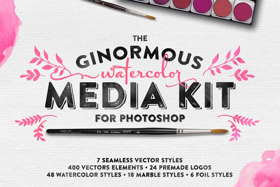 The Watercolor Media Kit for PS