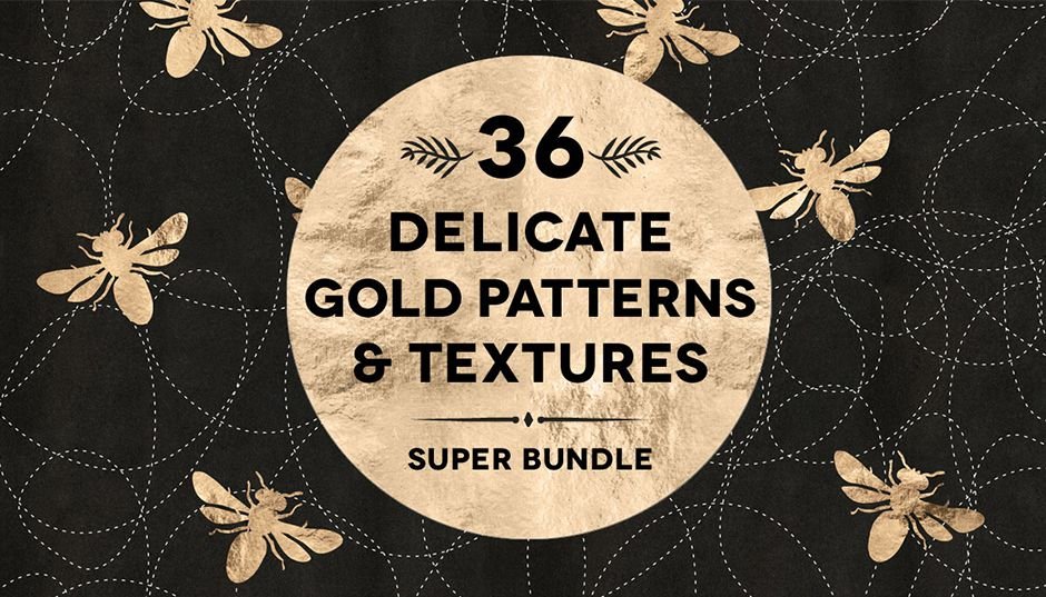 36 Delicate Gold Patterns & Textures