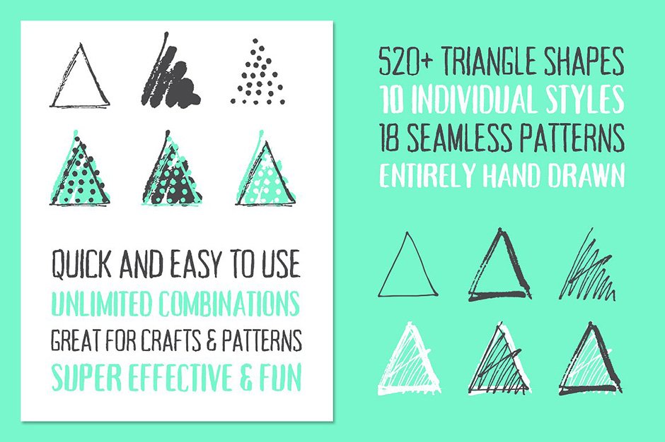 The Mega Mix Match Vector Triangles Pack