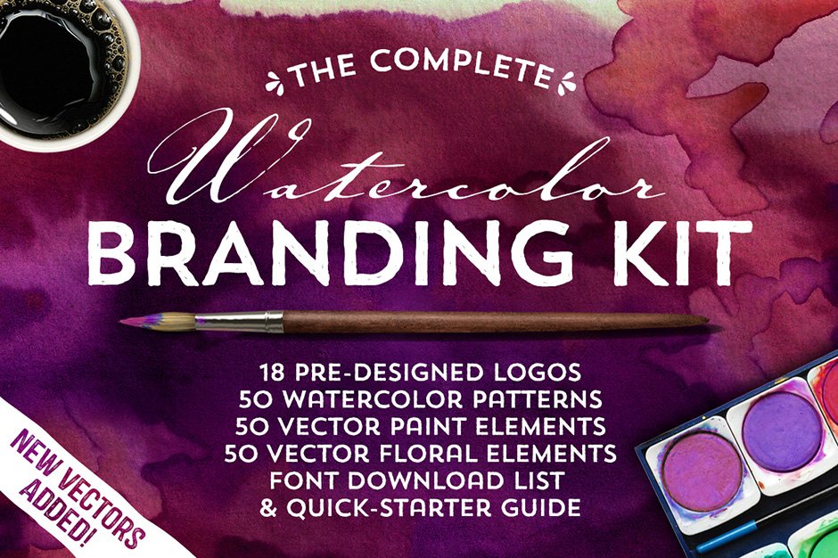 The Complete Watercolor Branding Kit
