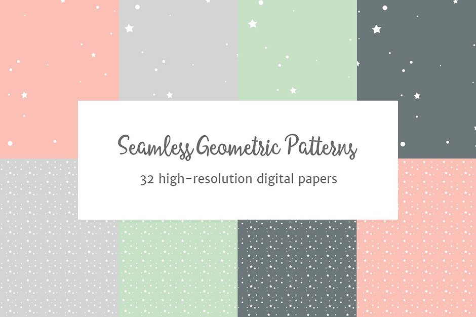 Seamless Pastel Geometric Patterns 2-