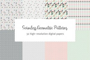 Seamless Pastel Geometric Patterns 2