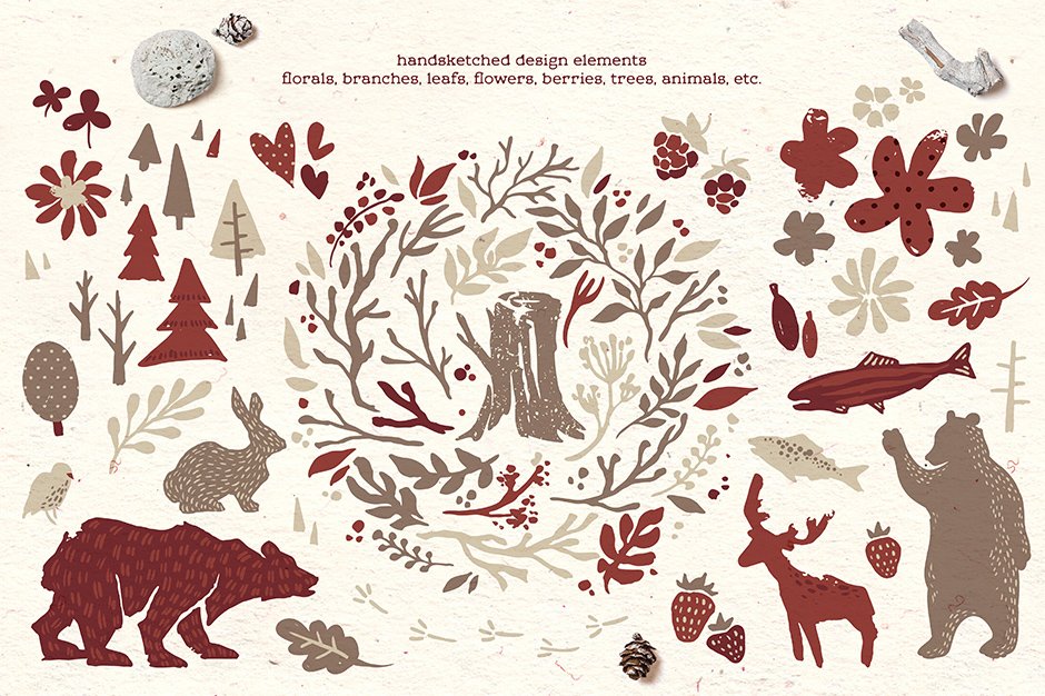 Nordica Rustic Illustrations Collection