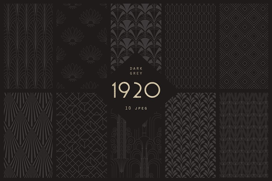 1920 Art Deco Seamless Patterns