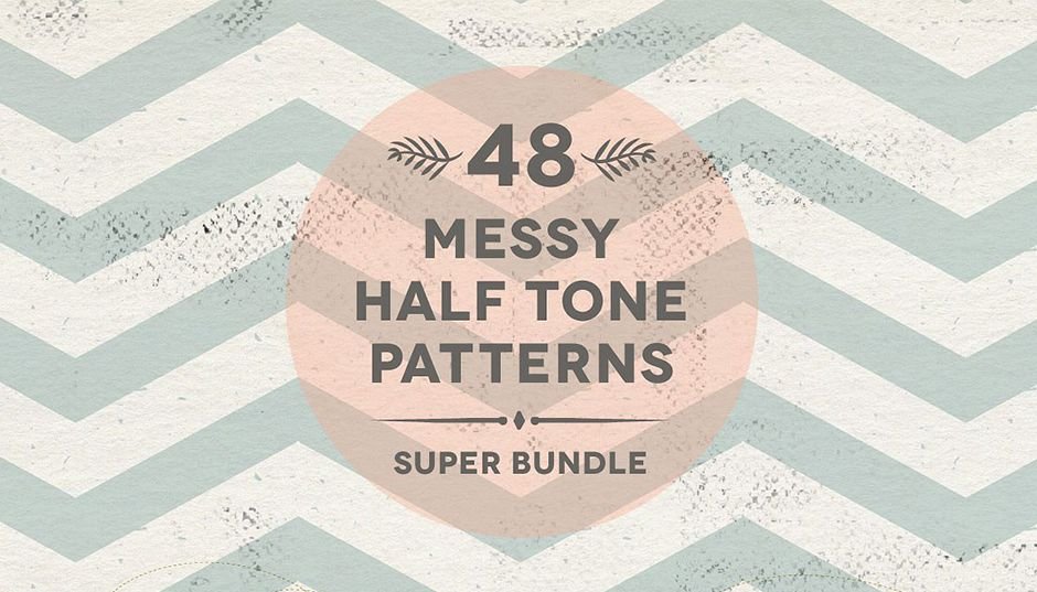 48 Messy Digital Halftone Patterns